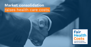 Market consolidation raises health care costs.