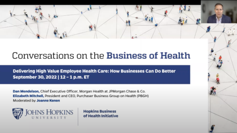 Conversations on the Business of Health slide